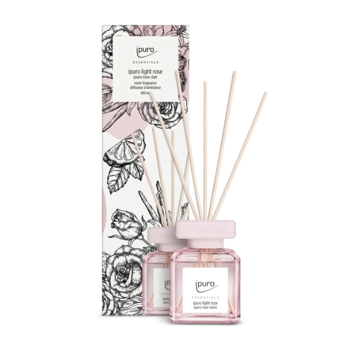 Dyfuzor zapachowy 100 ml, LIGHT ROSE, ipuro Essentials