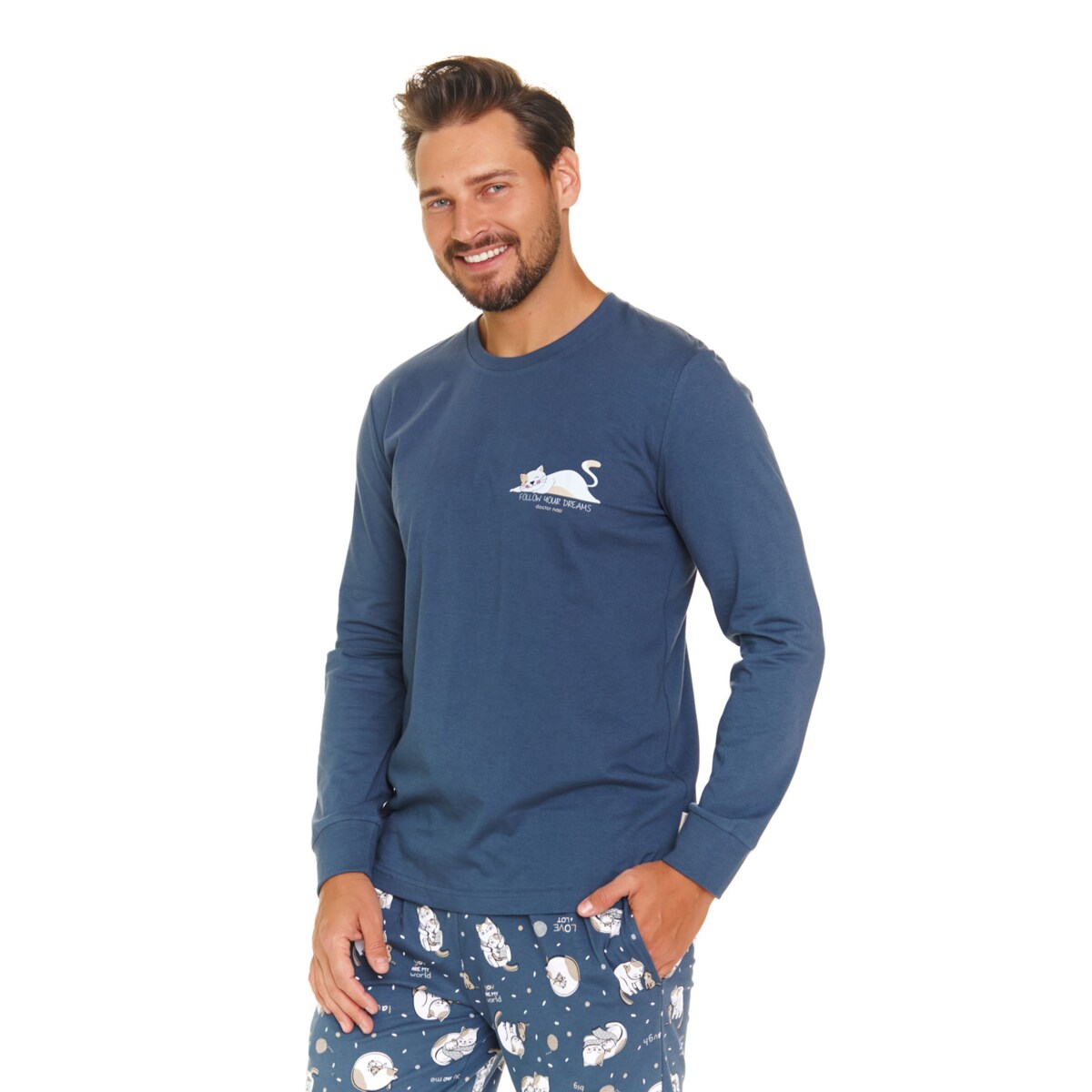 Piżama kolor niebieski PMB.7112.DEEP_BLUE - XXL