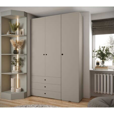 Garderoba wysoka do przedpokoju INOVA 2 Z17 kaszmir+czarny