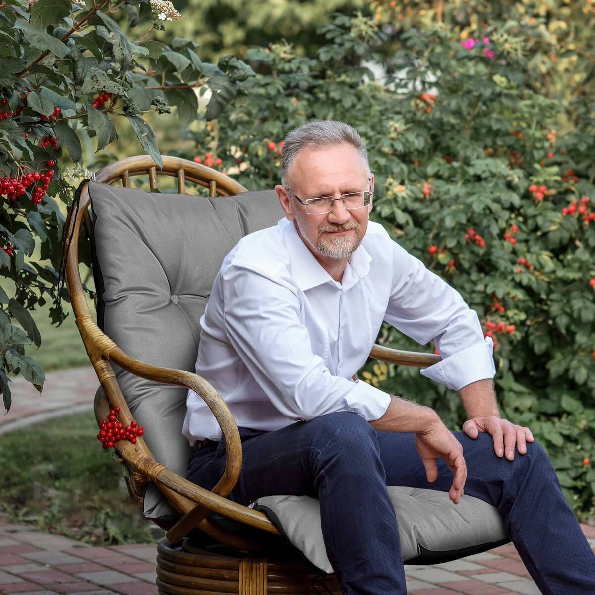 Poduszka Na Krzesło Wodoodporna Ogród Taras 50X80