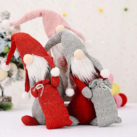 Skrzat Krasnal Mikołaj Z Workiem Świąteczny Duży