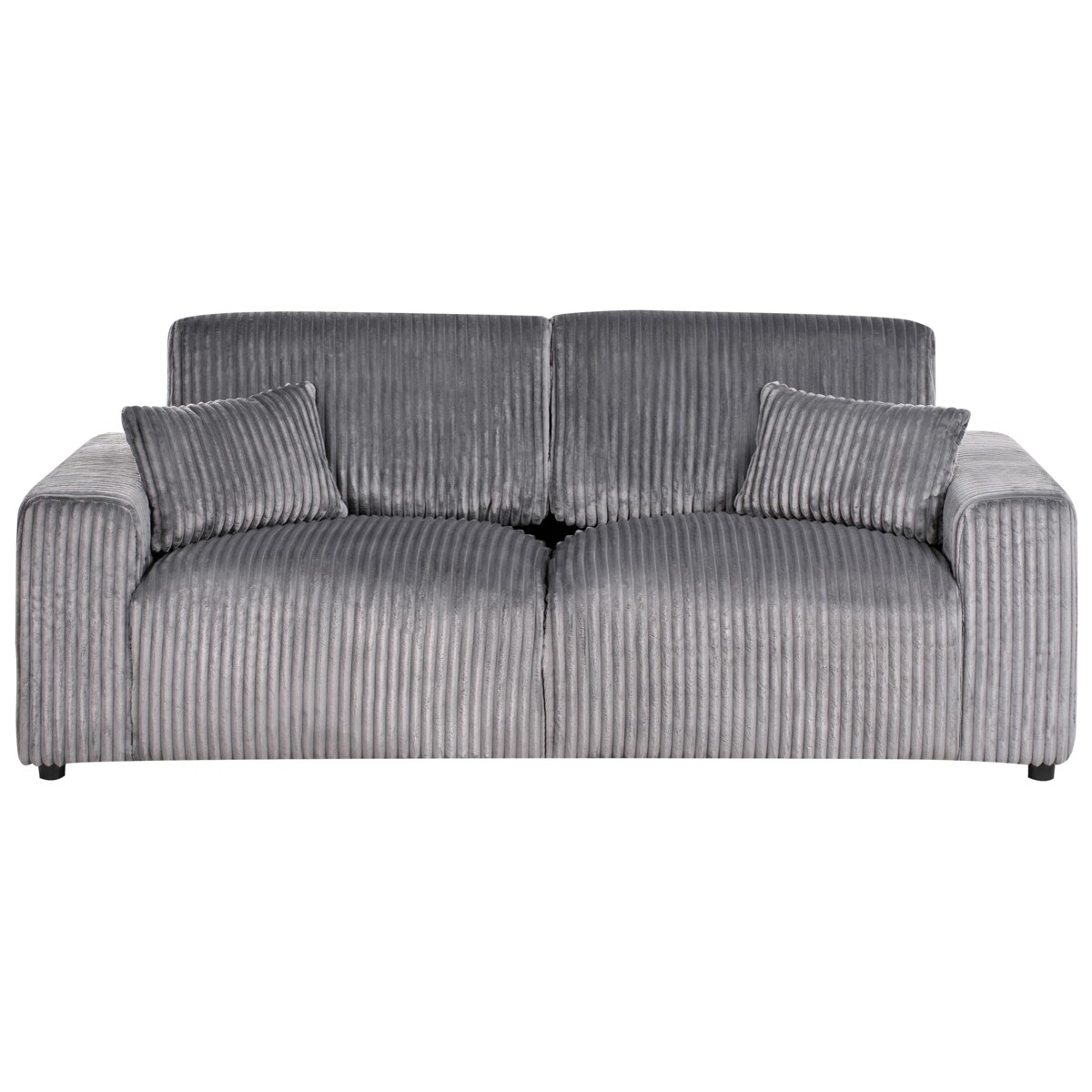 Sofa 3-osobowa sztruksowa szara SANDORA