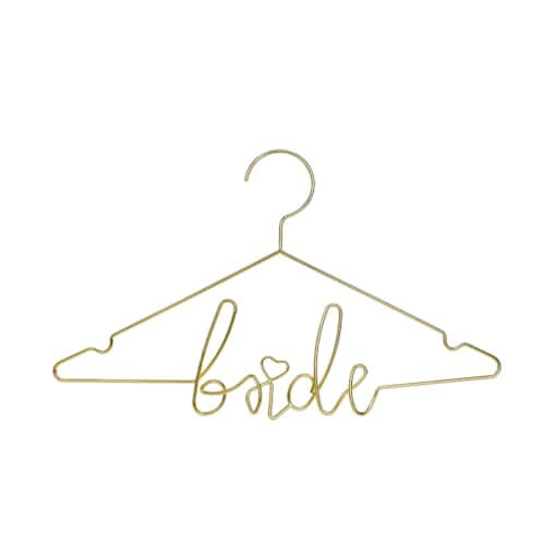 Metalowy wieszak Bride, złoty, 45x27cm