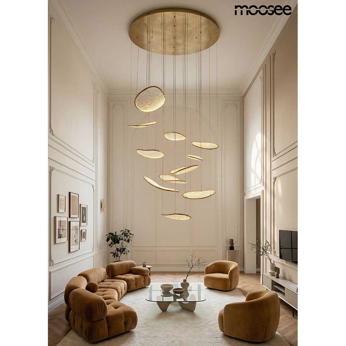 MOOSEE lampa wisząca MEDUSA LED złota