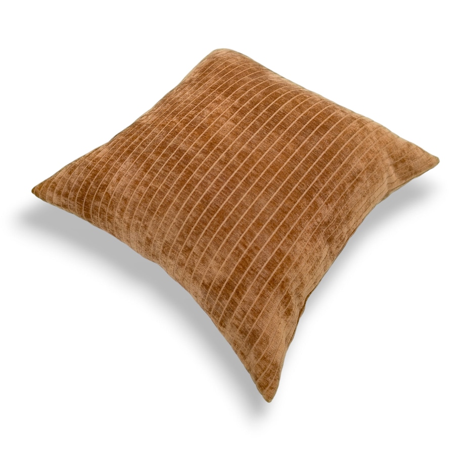 Ruda poduszka dekoracyjna w prążki 45x45 Lines