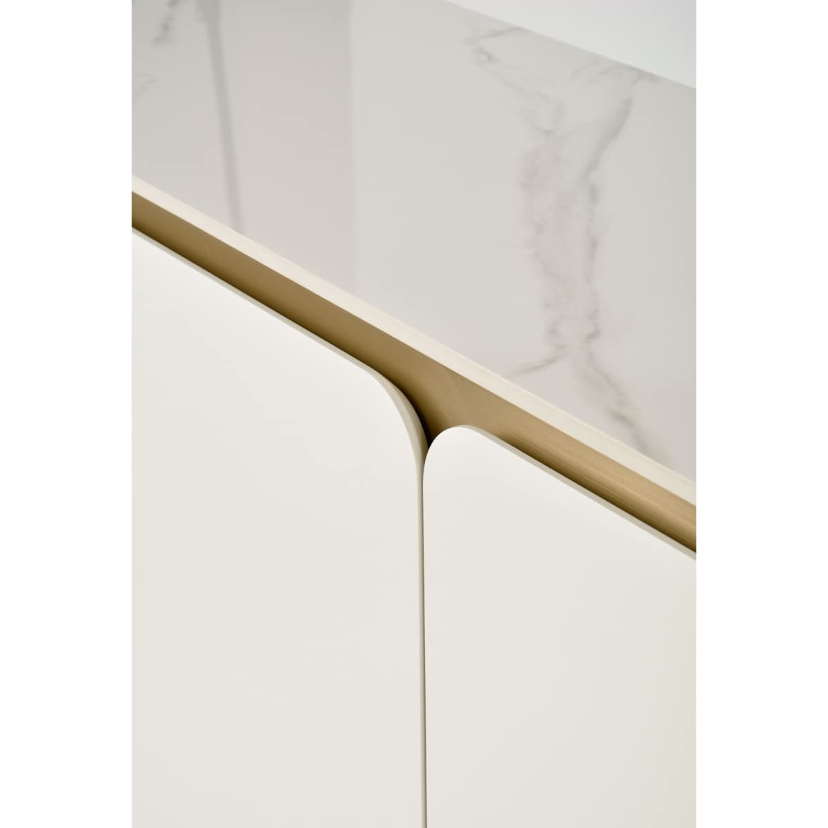 Komoda biała złota Bueno Glamour Premium 180x40x90