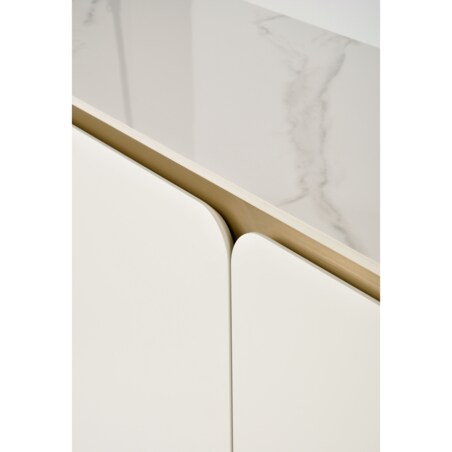 Komoda biała złota Bueno Glamour Premium 180x40x90