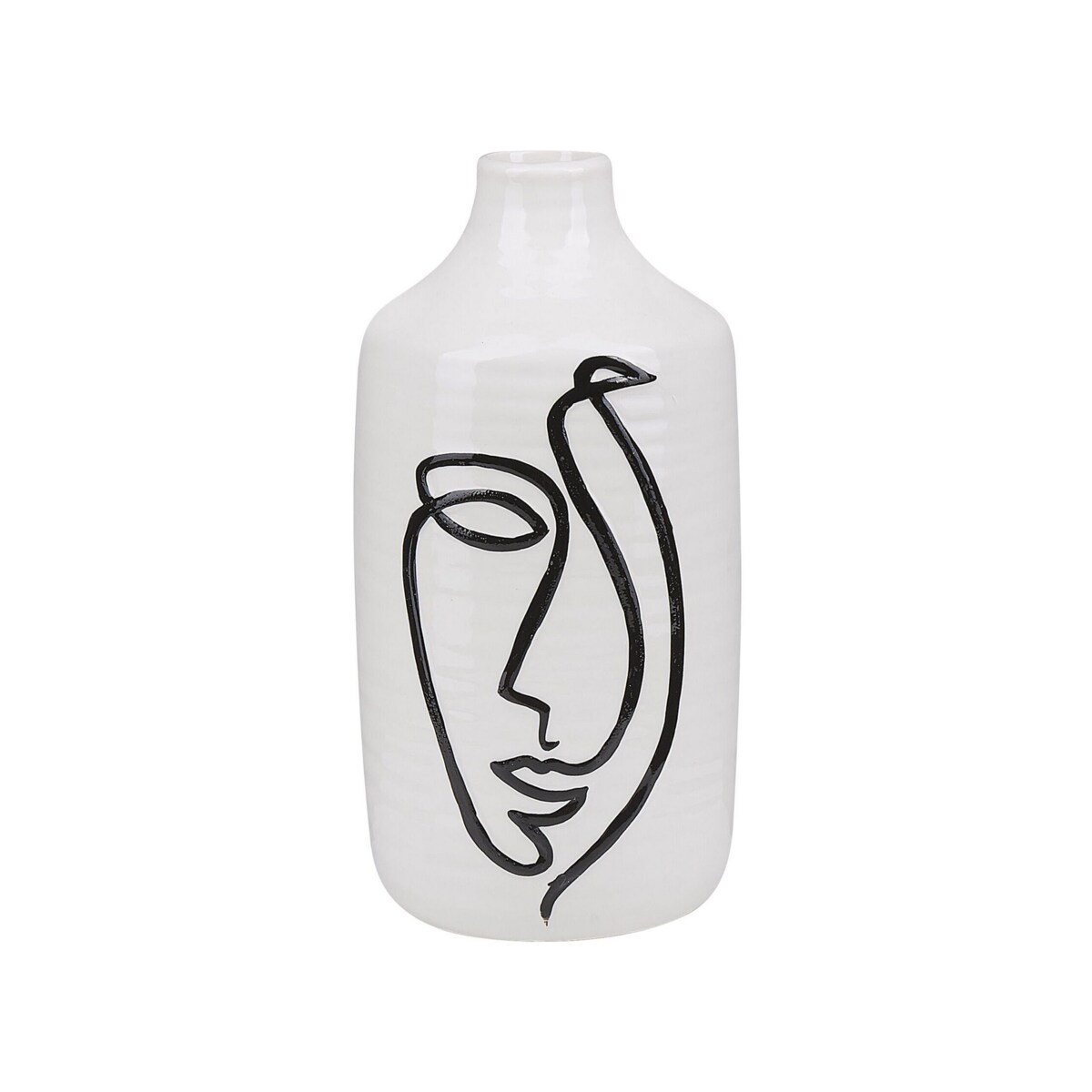 Wazon na kwiaty ceramiczny biały AENUS