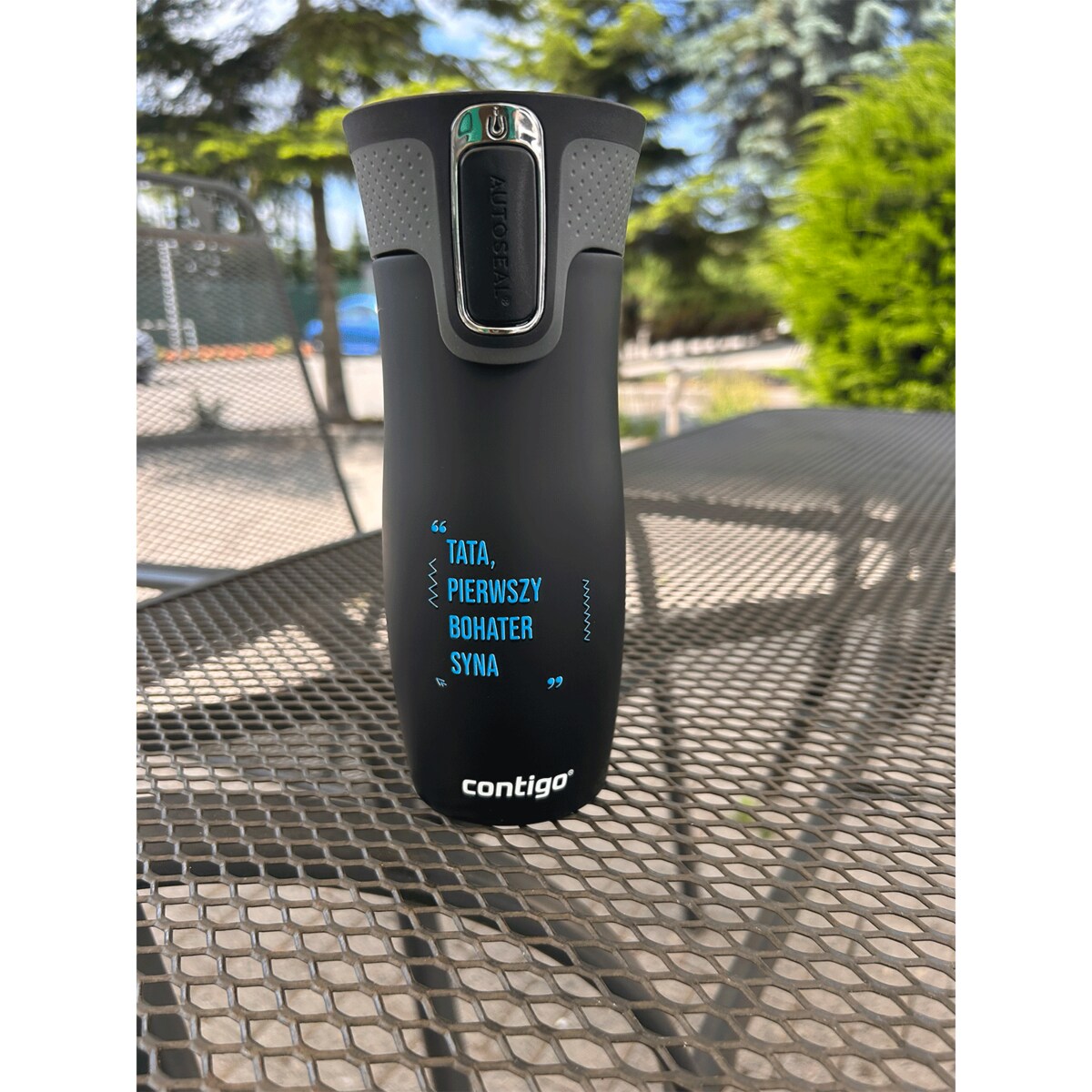 Kubek termiczny Contigo West Loop 2.0 470 ml - Pierwszy bohater syna - Czarny Mat