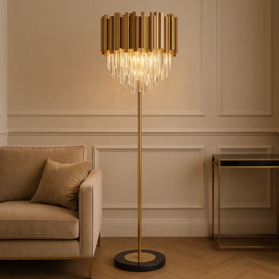 Lampa Podłogowa App1717-3F Chrom, Metal