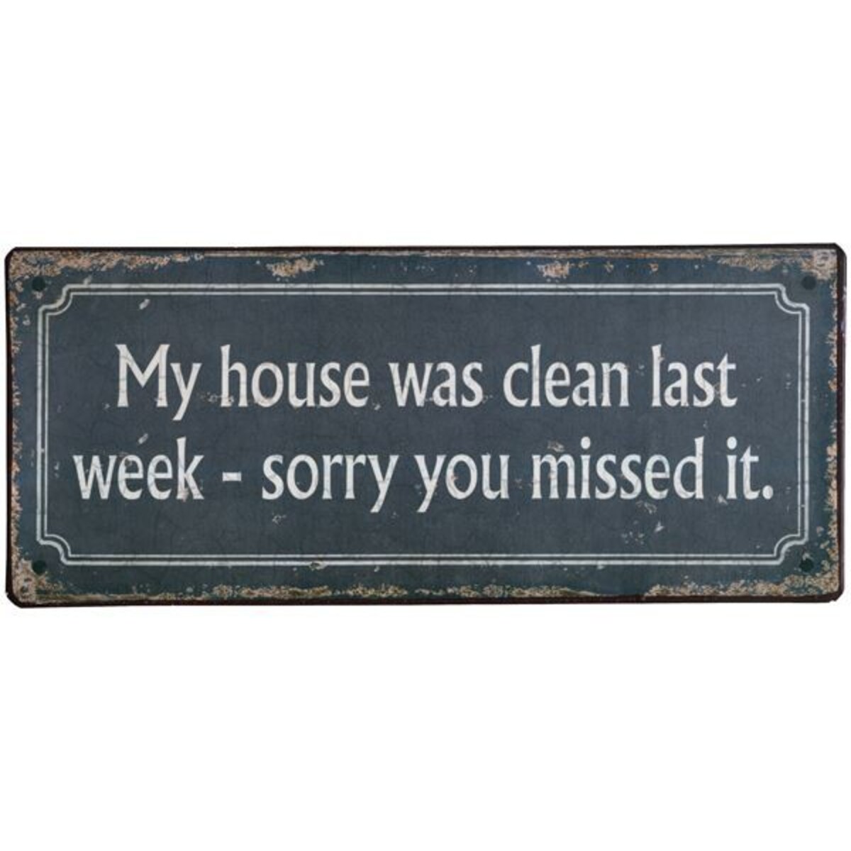 Szyld metalowy, postarzany, Clean House