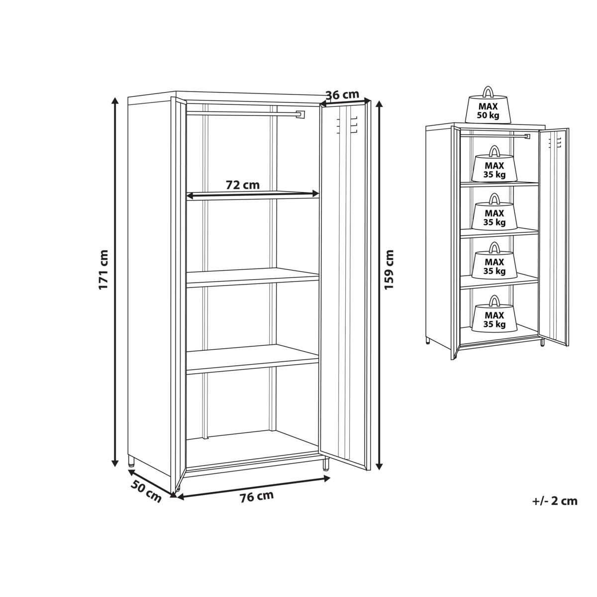 Szafa biurowa metalowa czerwona VARNA