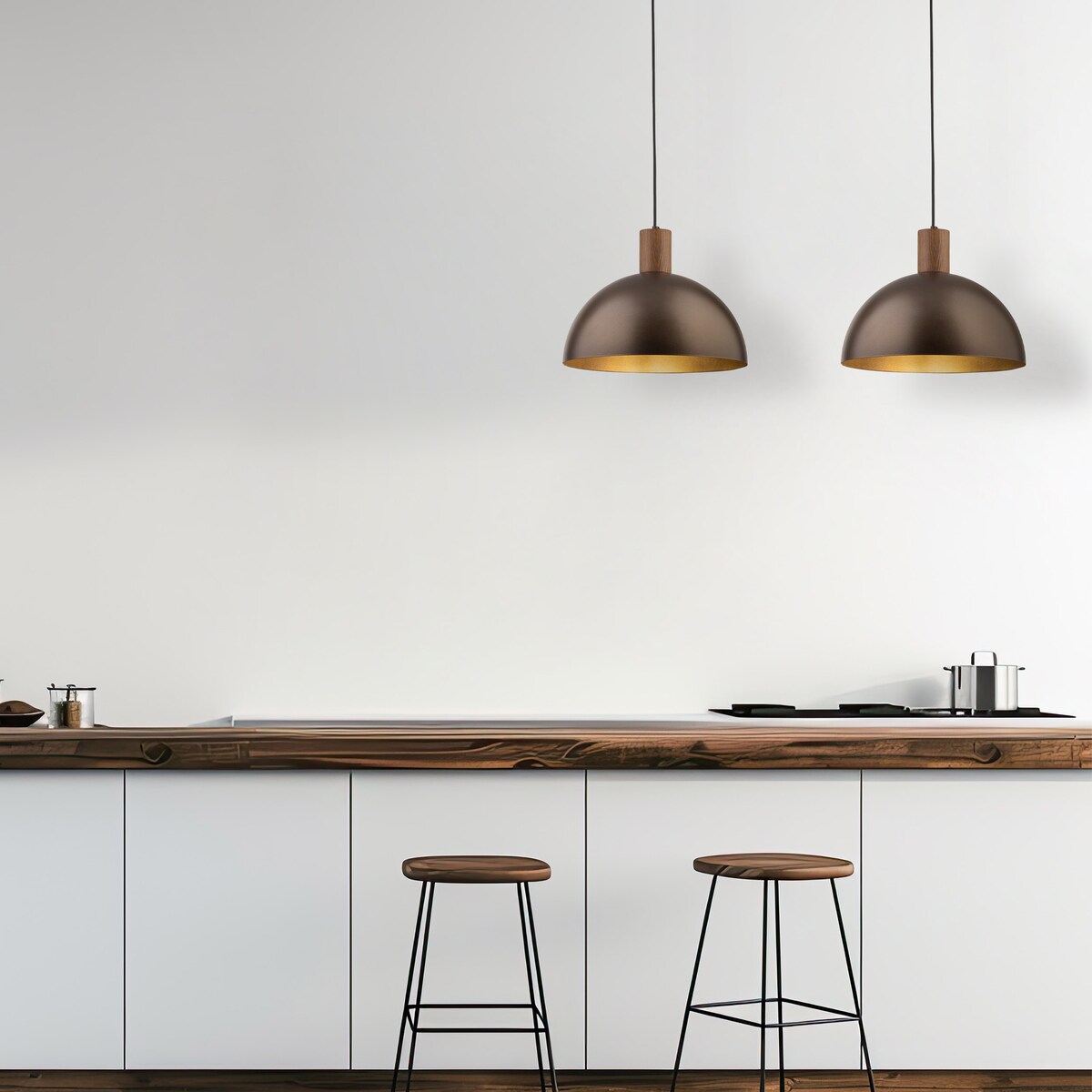 Lampa wisząca TK Lighting OSLO BROWN 4508 brązowa loft E27 metal drewno