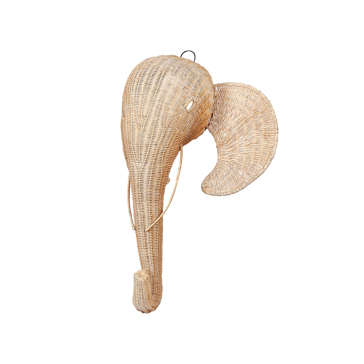 Rattanowa dekoracja ścienna słoń jasna GRUNEY