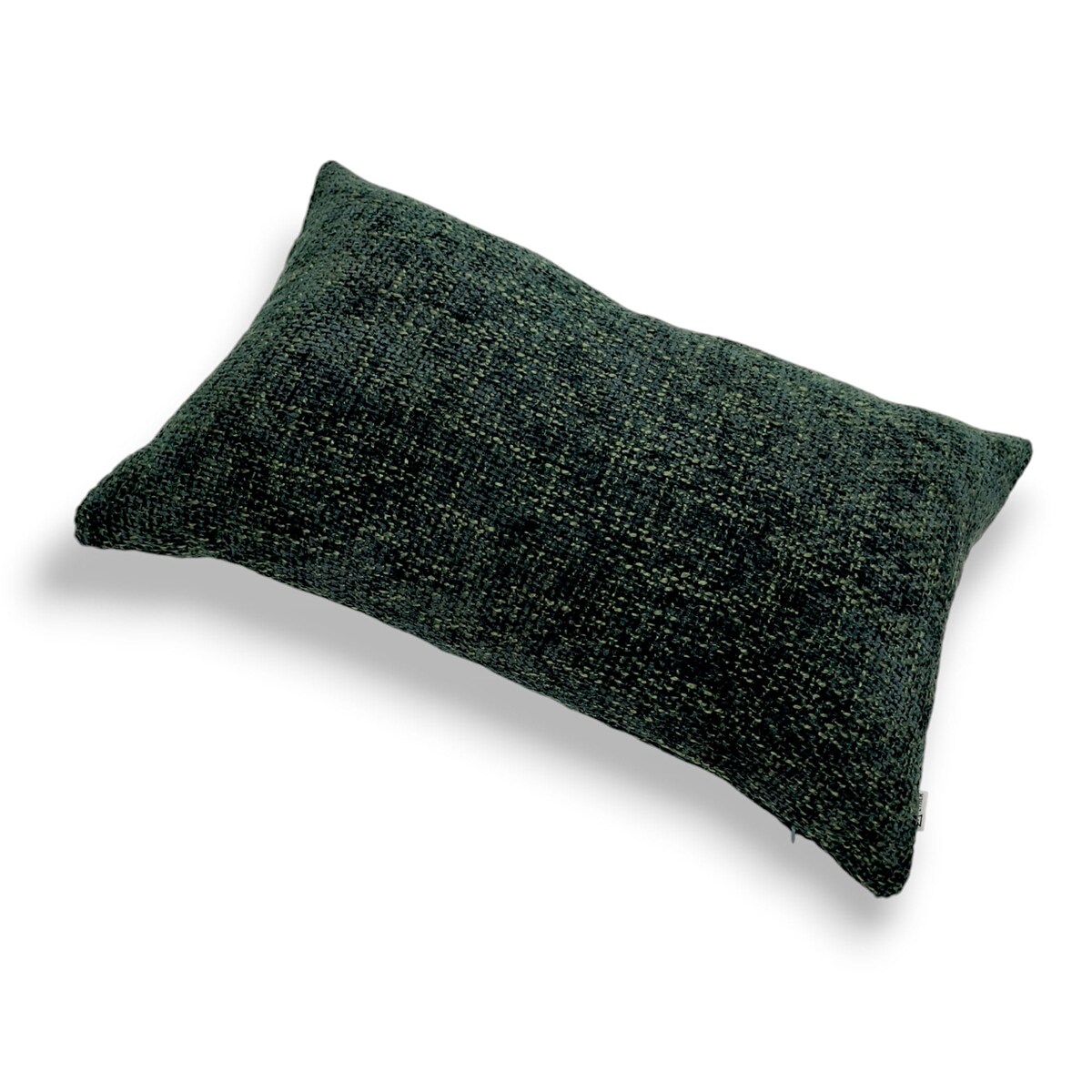 Zielona poduszka dekoracyjna z tkaniny szenilowej 55x35 Cyntia butelkowa zieleń