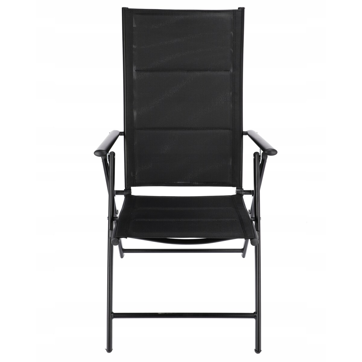 2 x Krzesło składane z tekstylenu z regulowanym oparciem