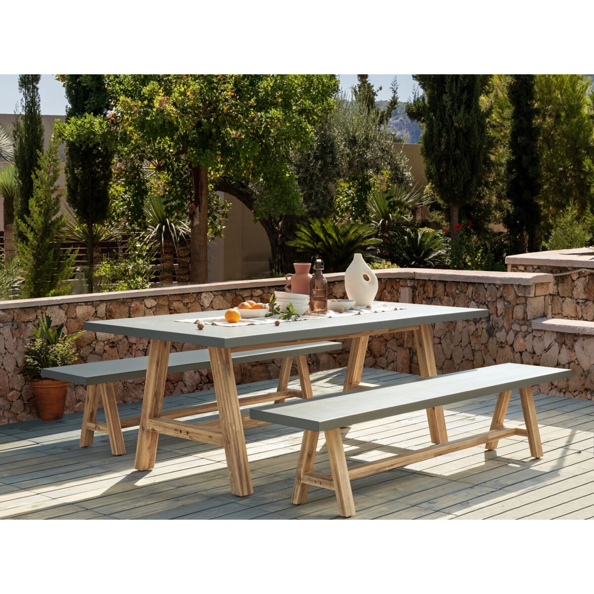 Zestaw jadalniany Beton Szary TONNARE