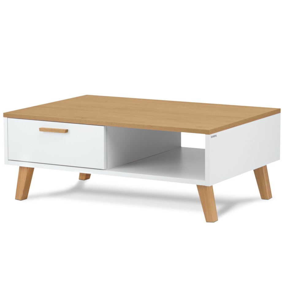 KONSIMO FRISK Biały stolik kawowy skandynawski