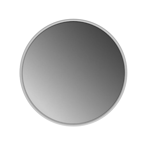 Lustro okrągłe LED z poświatą – srebrne - 60 cm