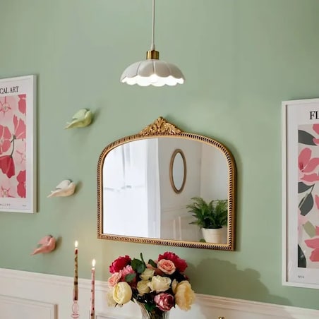 Lampa wisząca, ceramiczna, biała, Bruna, 23 cm