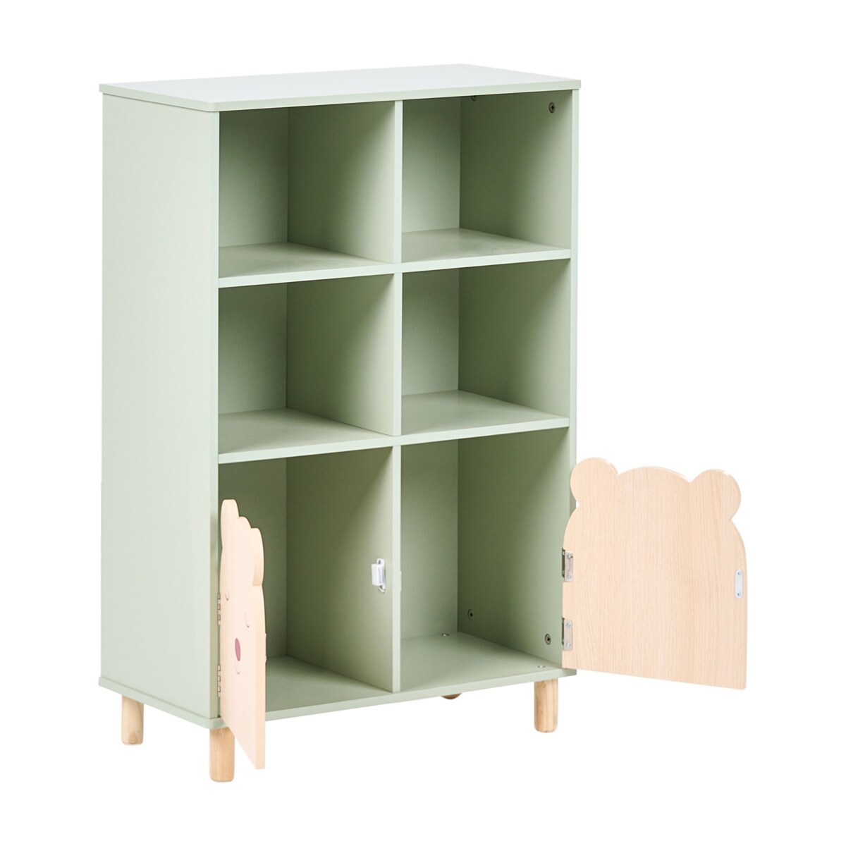 Regał na książki 3 półki NOBBY 90 cm Jasnozielony