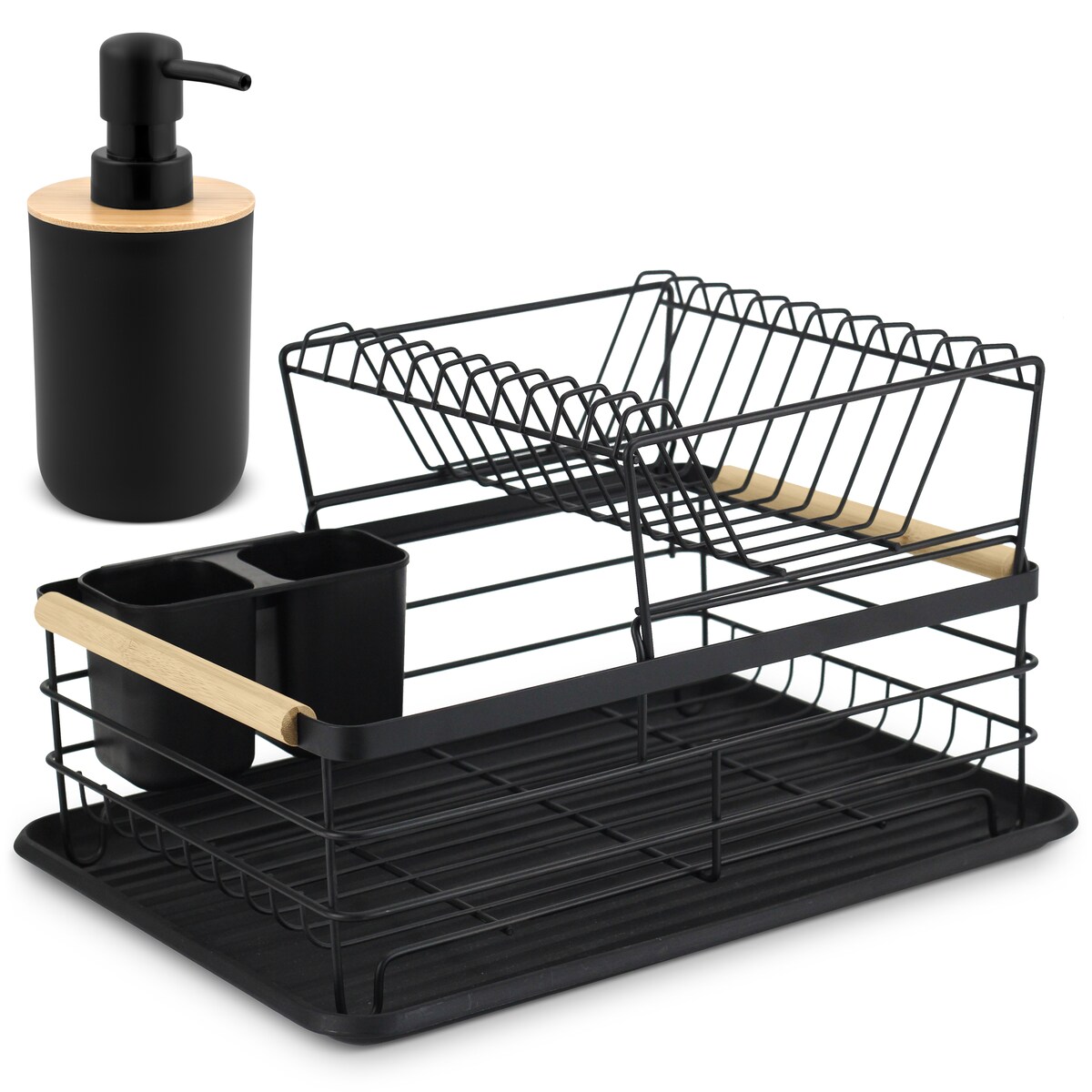 Suszarka do naczyń ociekacz stojąca tacka Massido + dozownik na płyn