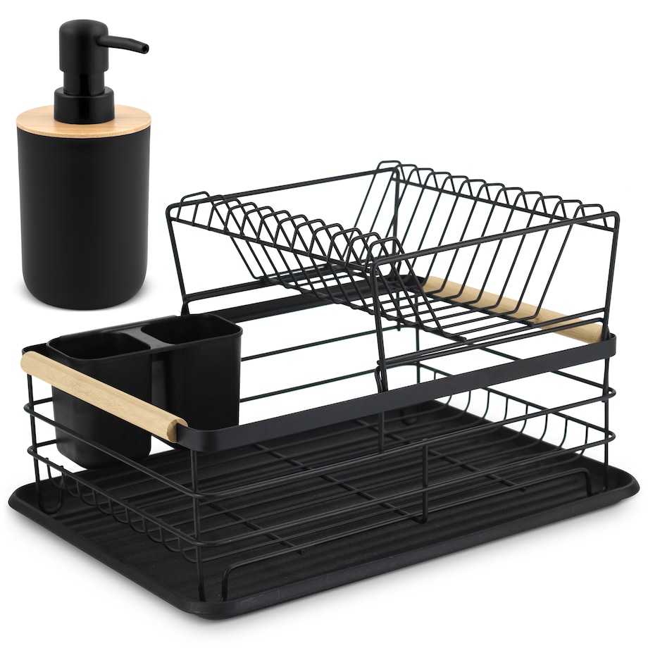 Suszarka do naczyń ociekacz stojąca tacka Massido + dozownik na płyn