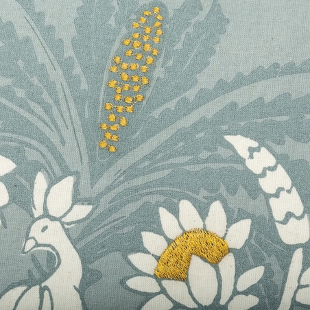 Poduszka dekoracyjna, haftowana seledynowo-zielona 58x38cm Wild