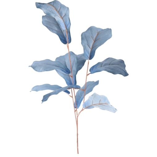 Roślina Sztuczna Gałązka Liści Wysokość 98 Cm Niebieska Jak Żywa Ozdoba