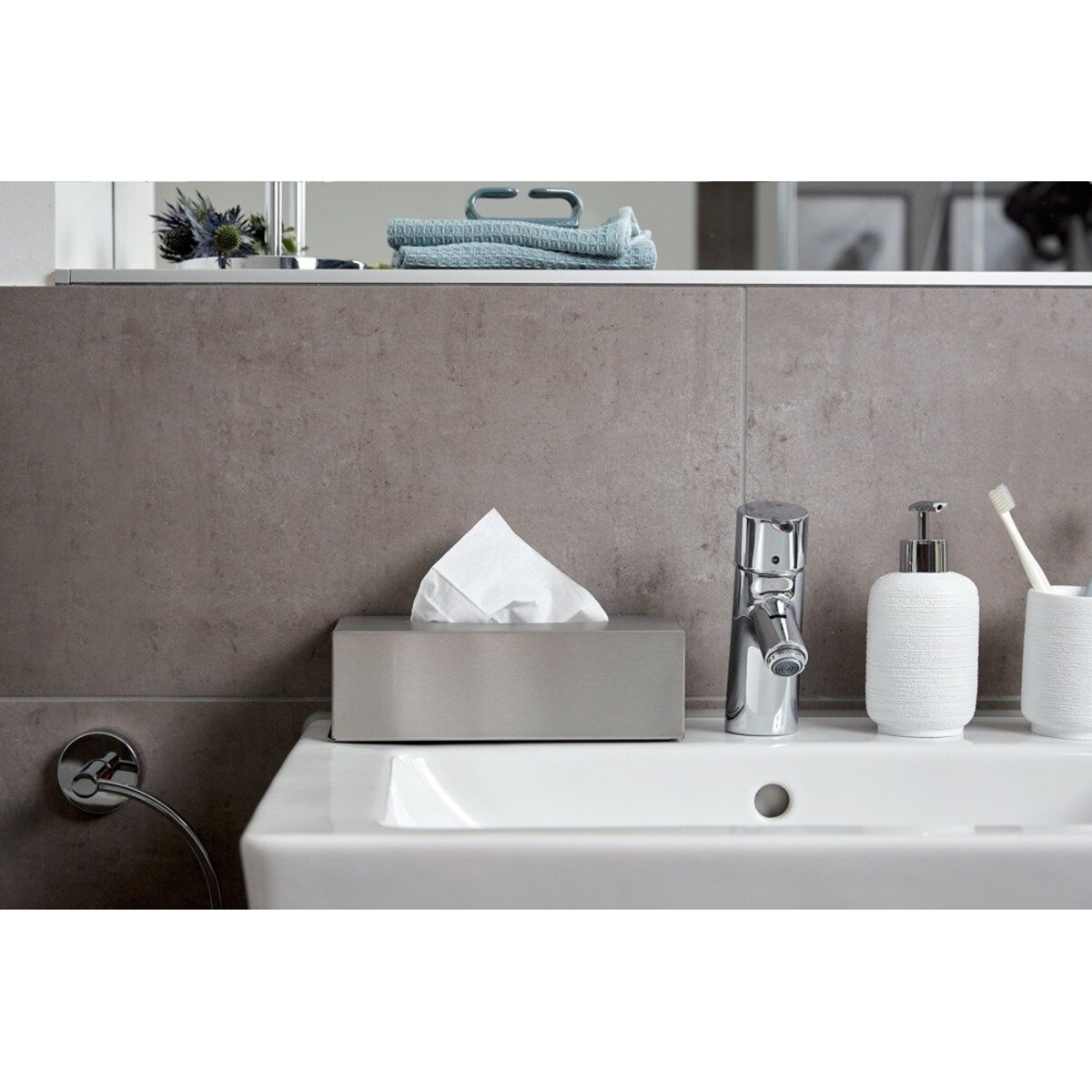 Pudełko na chusteczki - pojemnik ze stali nierdzewnej, WENKO