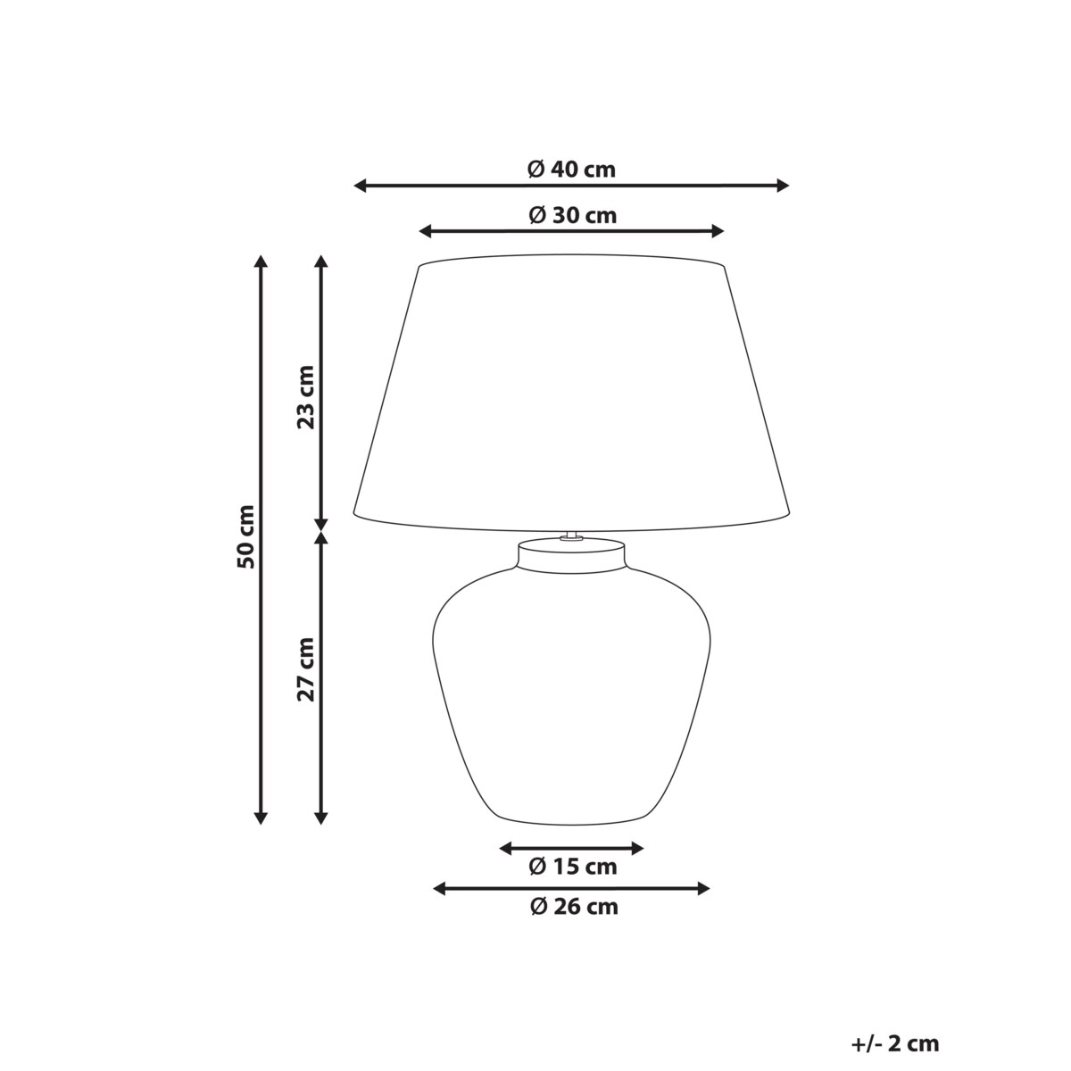 Lampa stołowa BARTON Ceramika Brązowy