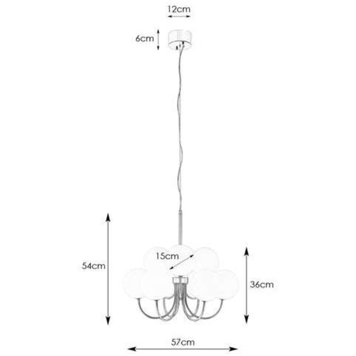 LAMPA wisząca BIANCO 107994 Markslojd szklana OPRAWA molekuły ZWIS kule balls białe złote