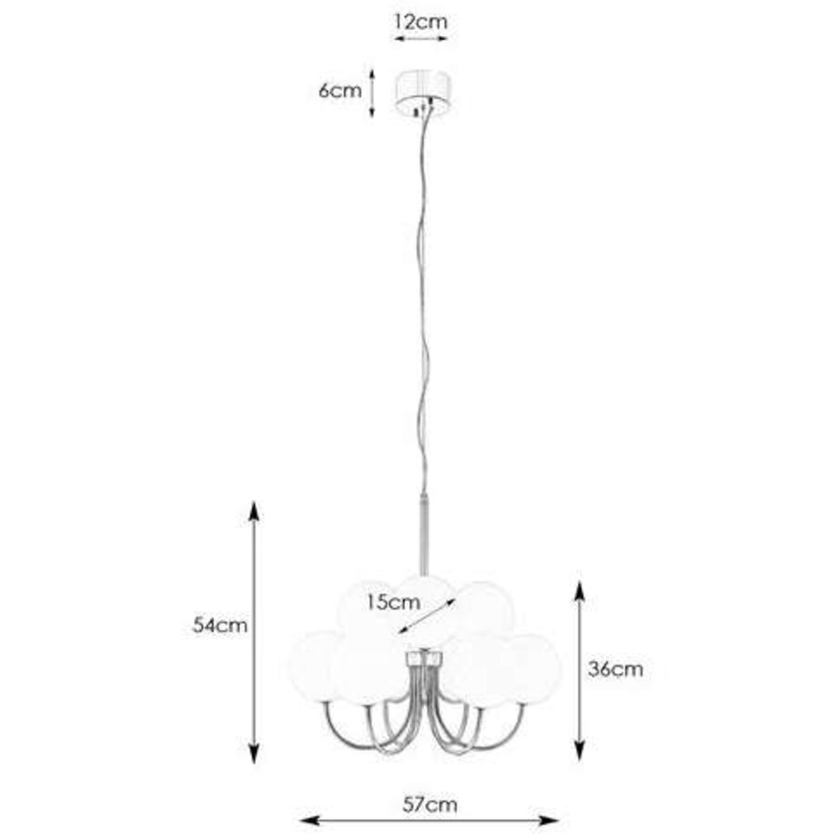 LAMPA wisząca BIANCO 107994 Markslojd szklana OPRAWA molekuły ZWIS kule balls białe złote