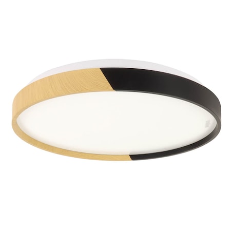 Plafon natynkowy Farna 04156 Ideus LED 24W do łazienki czarny dębowy