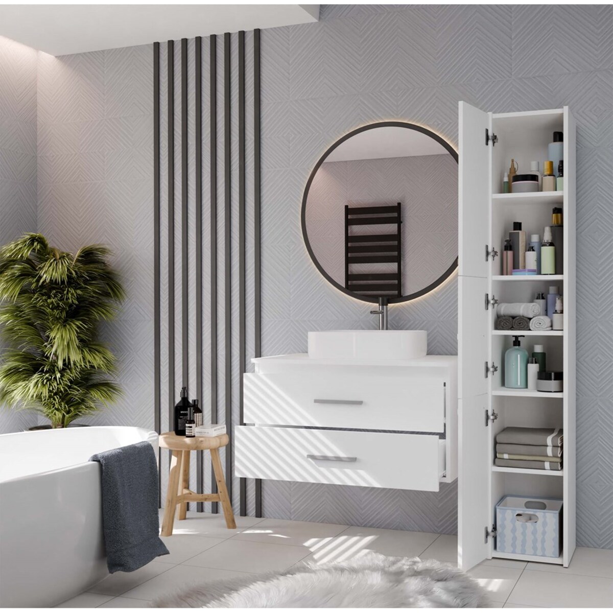 Szafka łazienkowa Nel 80 BIAŁY