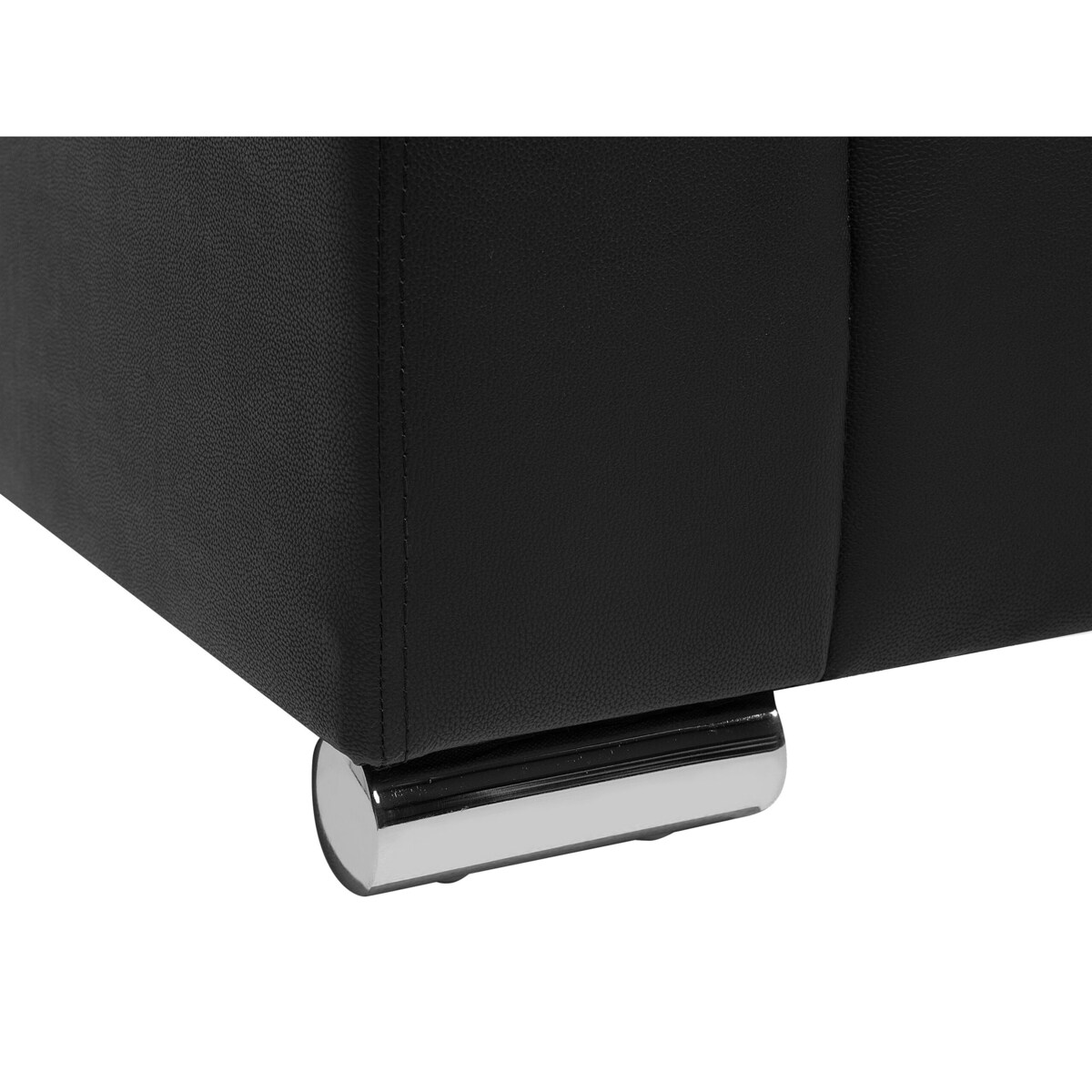 Sofa 2-osobowa skórzana czarna HELSINKI