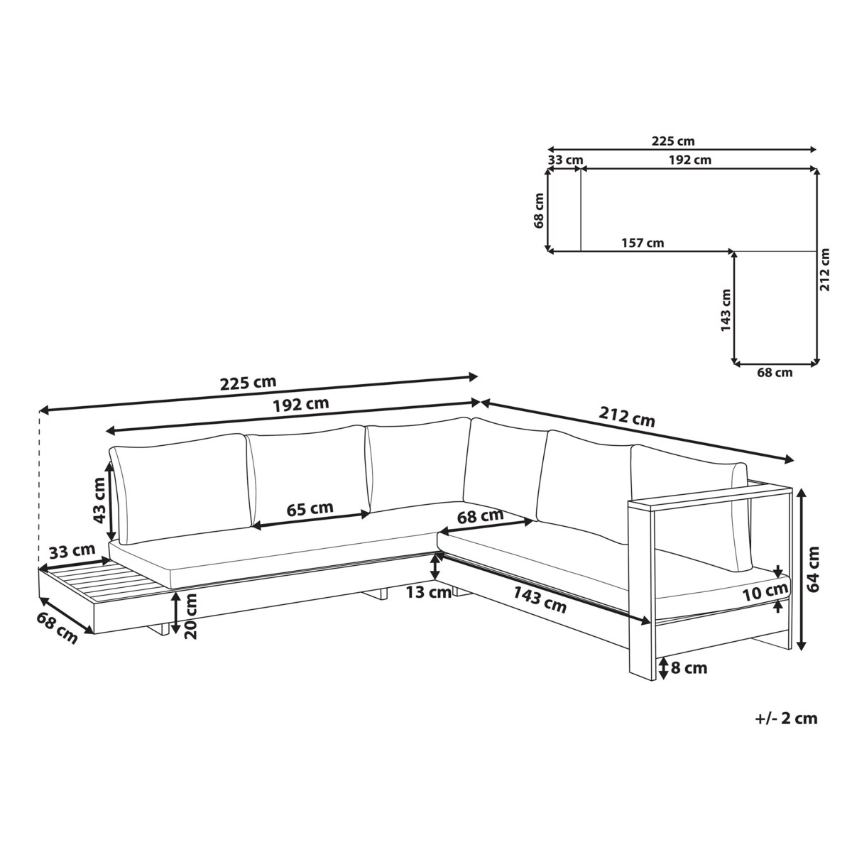 Zestaw ogrodowy drewno akacjowe 5-osobowy złamana biel MARETTIMO