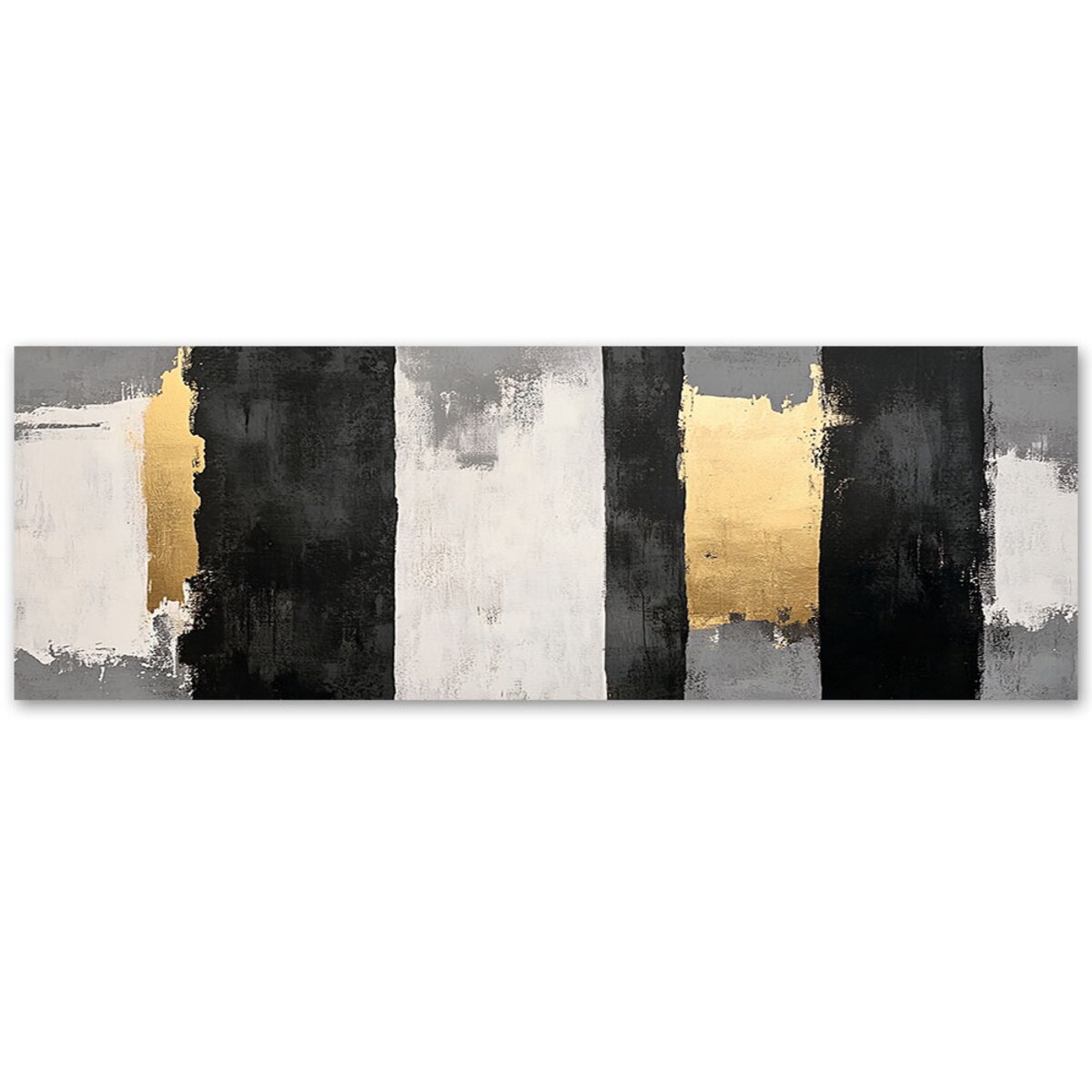 Feeby Obraz na płótnie, Abstrakcja Geometryczna Glamour Złoty 150x50