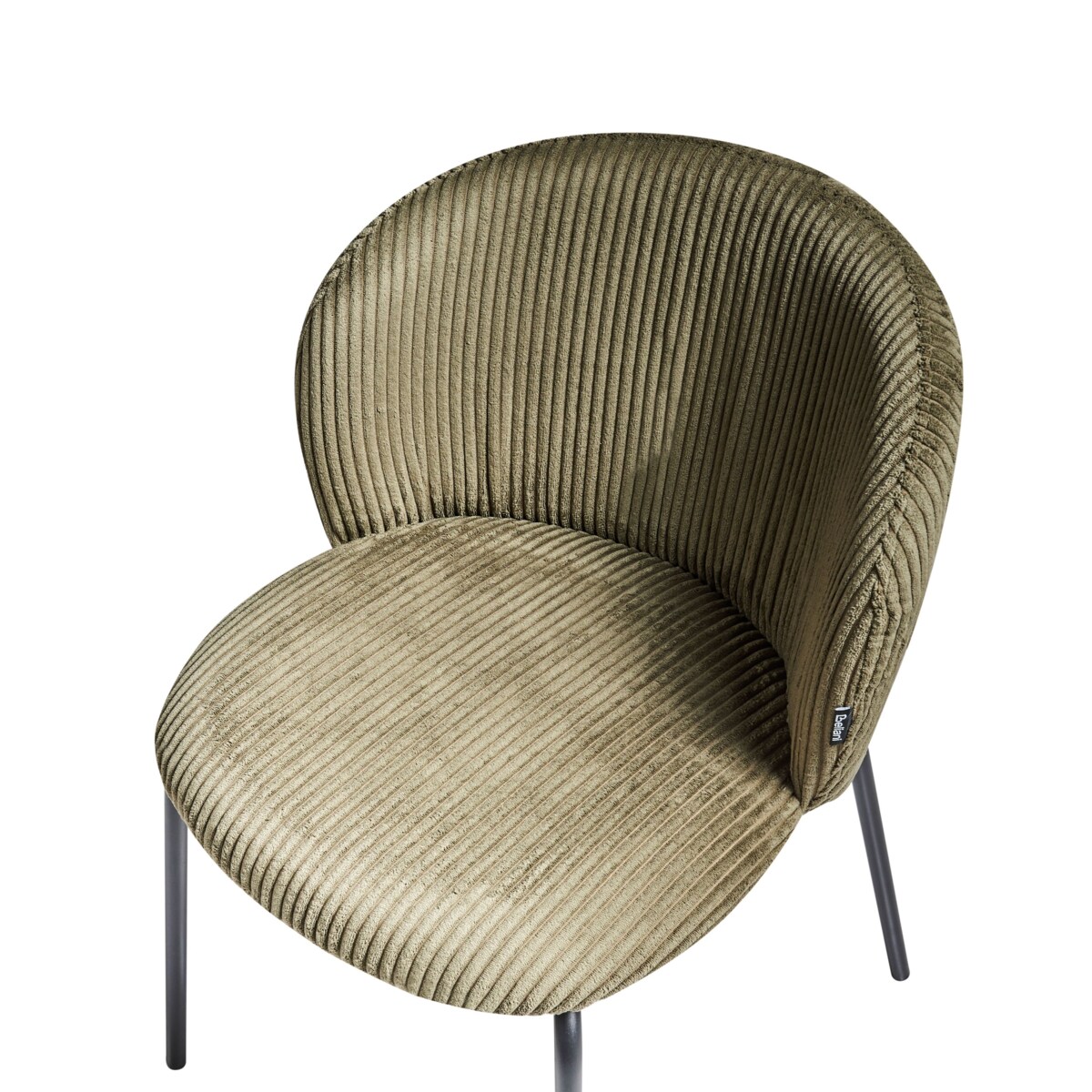 Zestaw 2 krzeseł do jadalni MILES Sztruks Oliwkowy