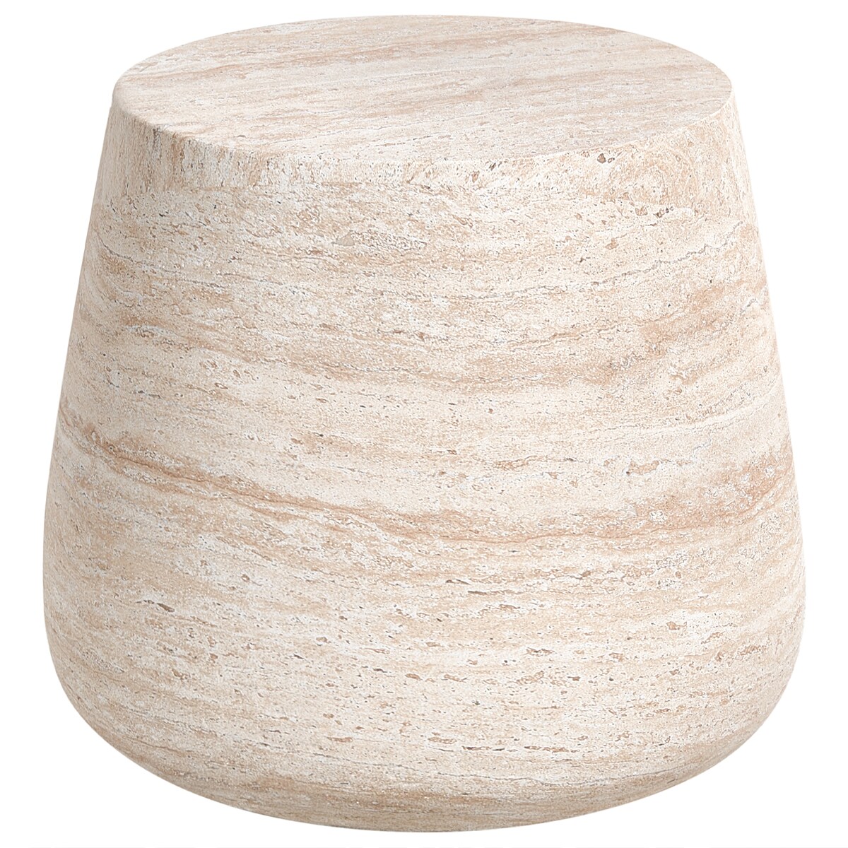 Stolik pomocniczy BIENTINO 46 cm 46 cm Efekt trawertynu
