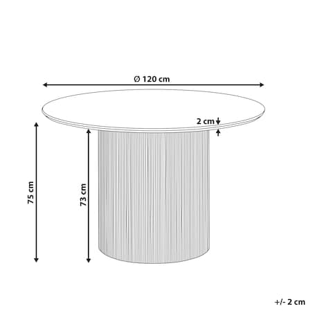 Stół do jadalni SHEHO Jasnobrązowy 120 cm 120 cm