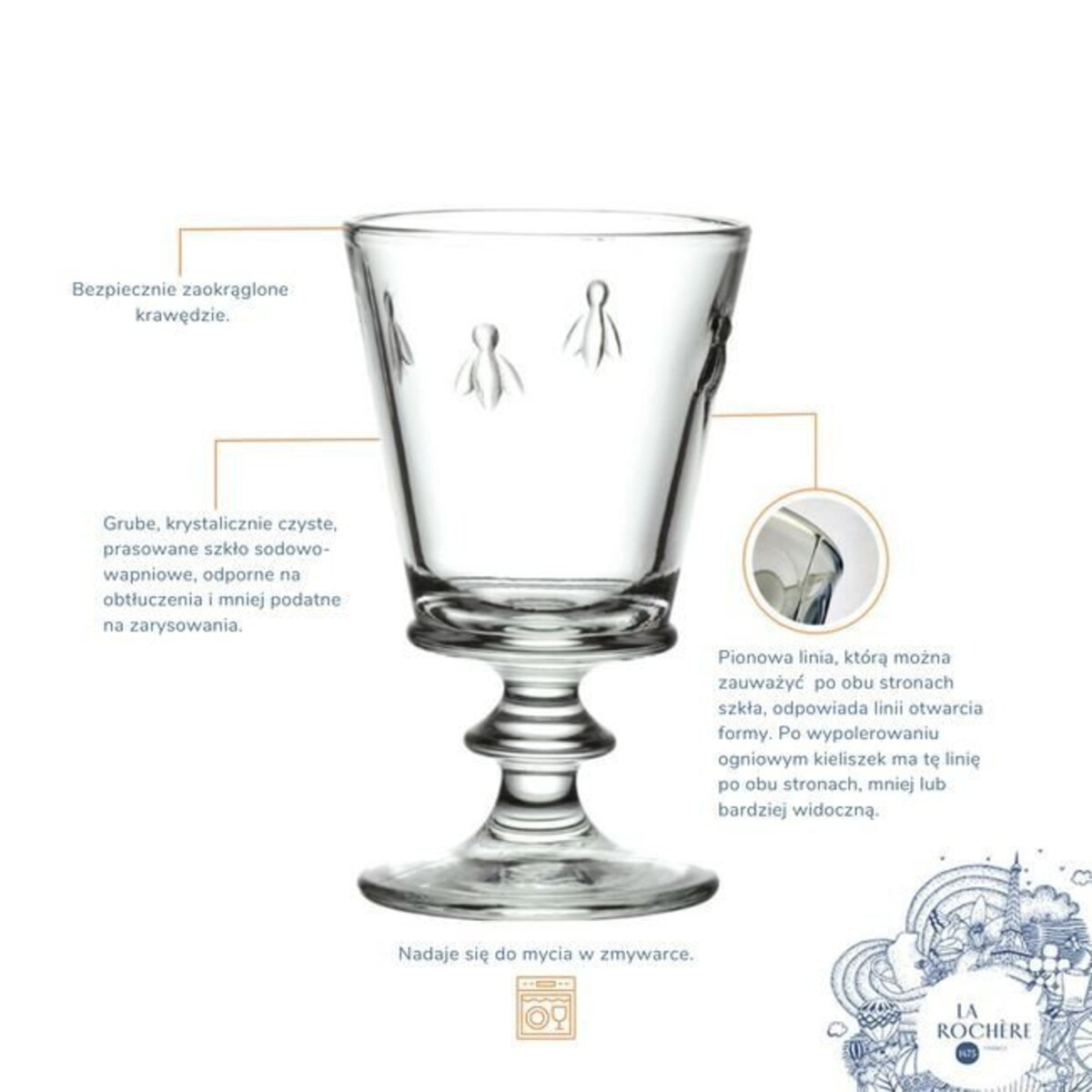 Pszczoła Komplet 4 Kieliszków 240Ml