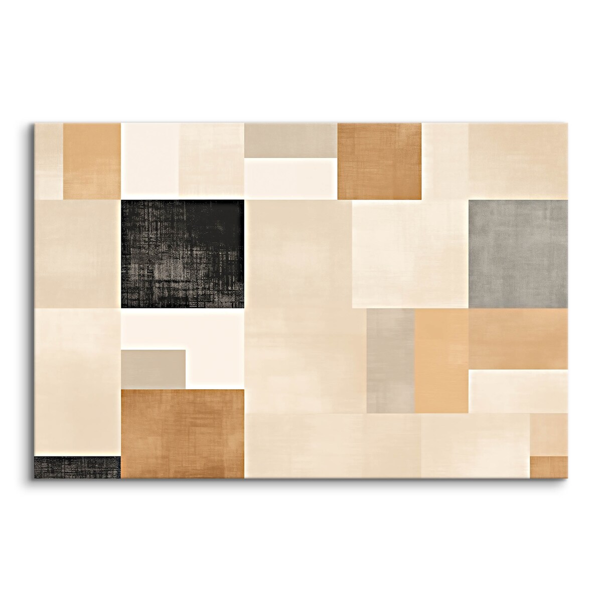 Obraz Do Sypialni Abstrakcja Wzór Geometryczny Styl Boho Kwadraty 120x80cm