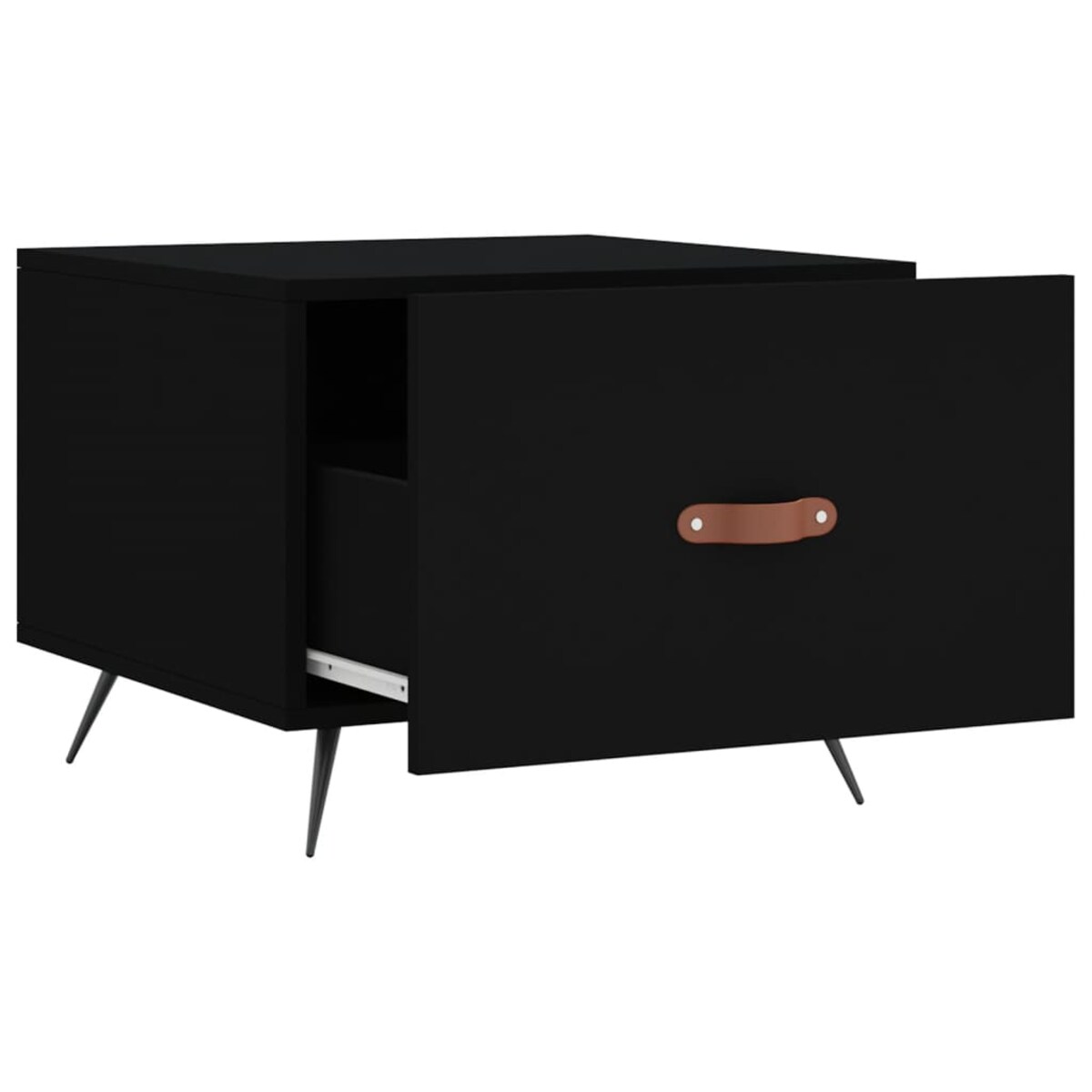 vidaXL Stolik kawowy, czarny, 50x50x40 cm, materiał drewnopochodny