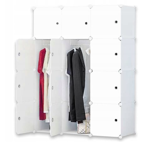 Szafa Modułowa Garderoba Szafka Regał Półka Biała Organizer Na Ubrania Xl
