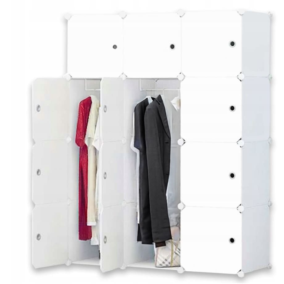Szafa Modułowa Garderoba Szafka Regał Półka Biała Organizer Na Ubrania Xl