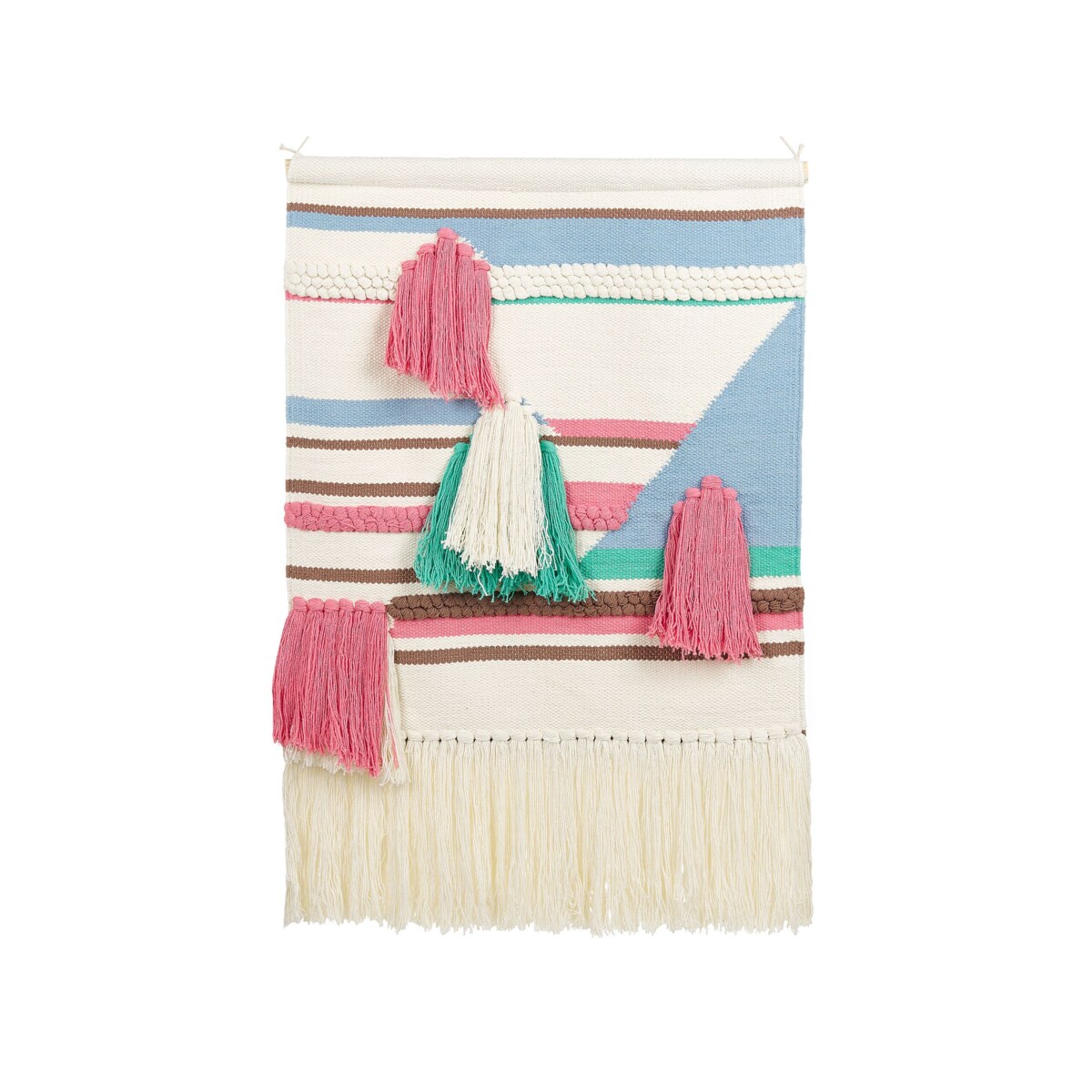 Dekoracja ścienna z frędzlami wielokolorowa MOOLA