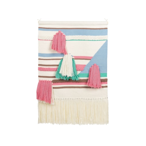 Dekoracja ścienna z frędzlami wielokolorowa MOOLA