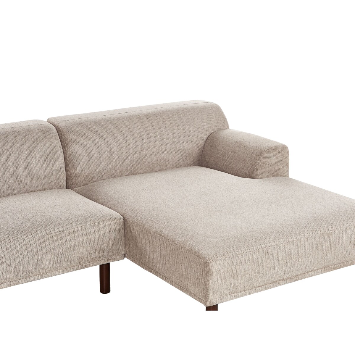 Sofa narożna lewostronna HOLT Beżowoszary Lewostronny