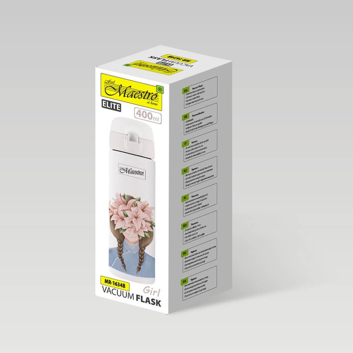 Kubek termiczny na kawę 400ml MAESTRO MR-1634-B